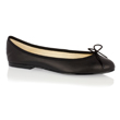 Black Leather Ballet Flats