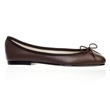 Brown Leather Ballet Pumps - Flat Shoes