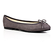 Grey Nubuck Ballet Pumps - Flat Shoes