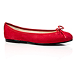 Red Nubuck Ballet Flats