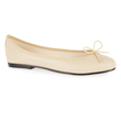 Beige Leather Ballet Flats