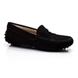 Black Nubuck Flat Shoes - Ballet Pumps
