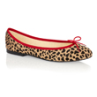 Leopard Ponyhair Ballet Pumps - Flat Shoes
