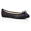 Black Glitter Ballet Pumps - Flat Shoes